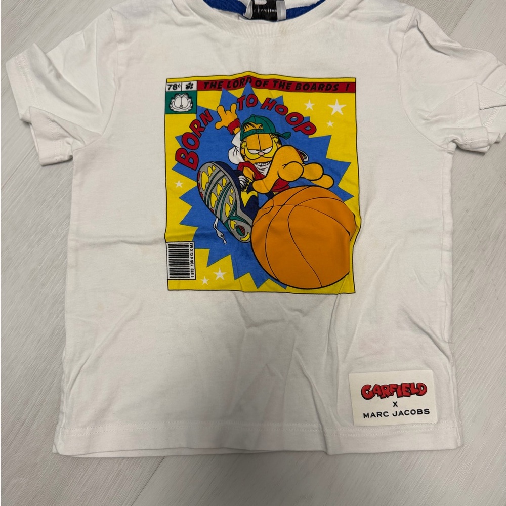 Marc Jacobs White Tee with Garfield Graphic